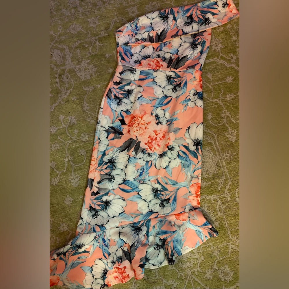 ASOS One Shoulder Floral Dress